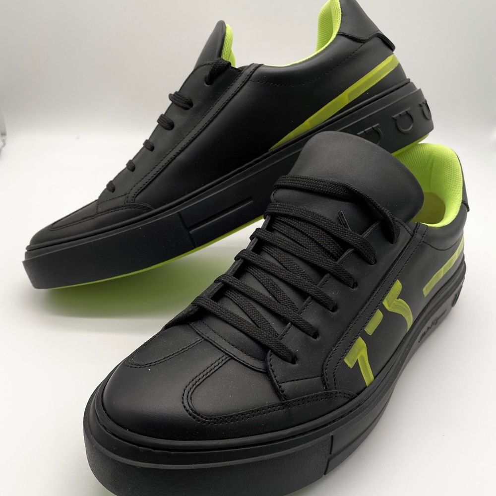 NWT Salvatore Ferragamo Black Skater Sneakers